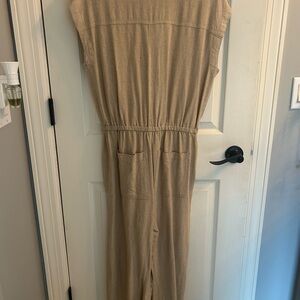 Universal Thread Beige Collared Jumpsuit
